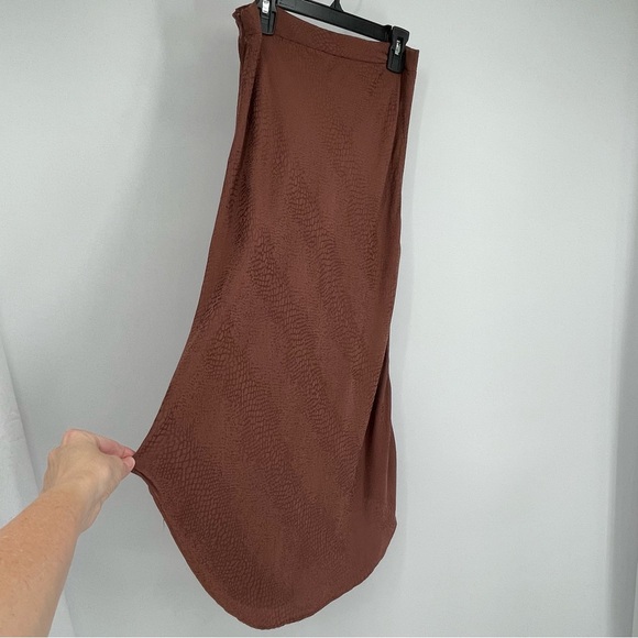 Forever 21 Pencil Slit Skirt 90s Minimalist Quiet Luxury Clean Girl Earthy - Picture 5 of 13